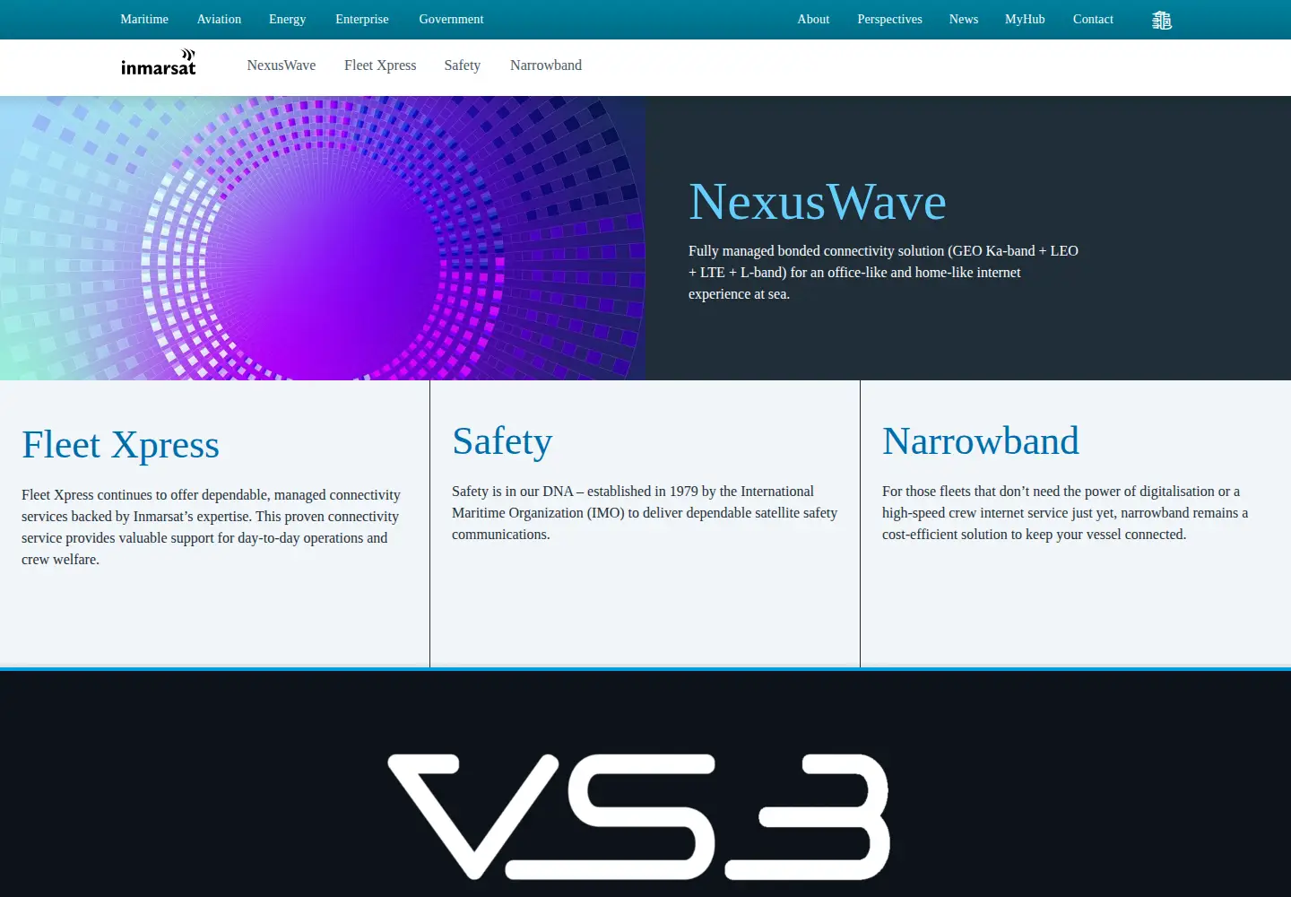 Screenshot of inmarsat.com