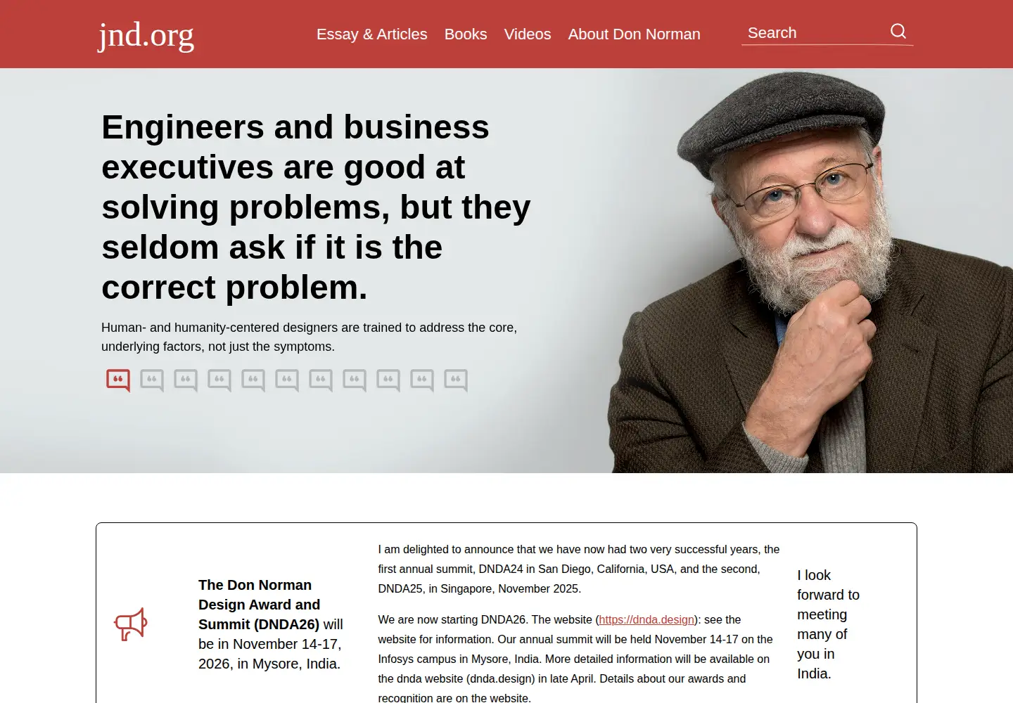 Screenshot of jnd.org
