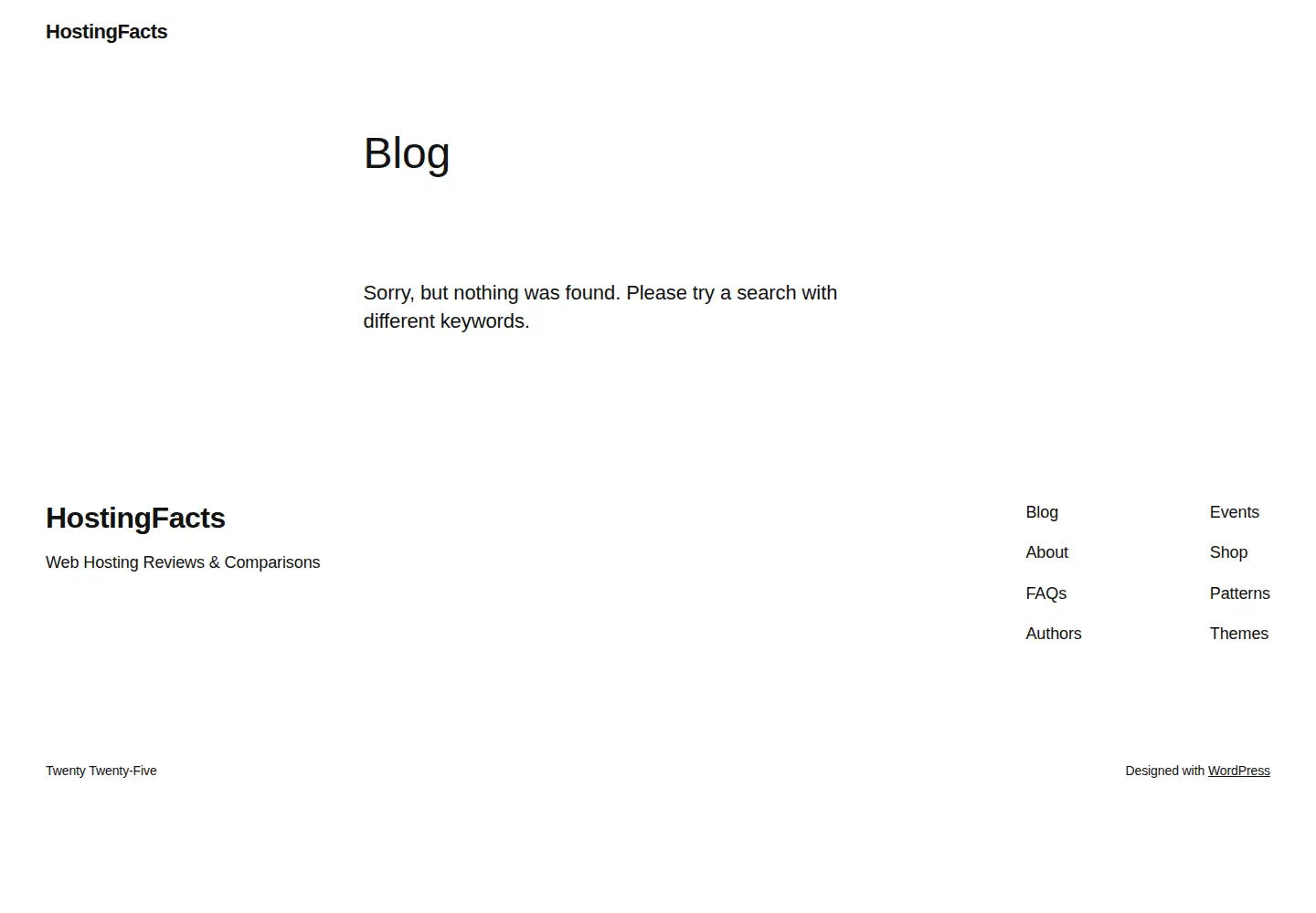 Screenshot of hostingfacts.com
