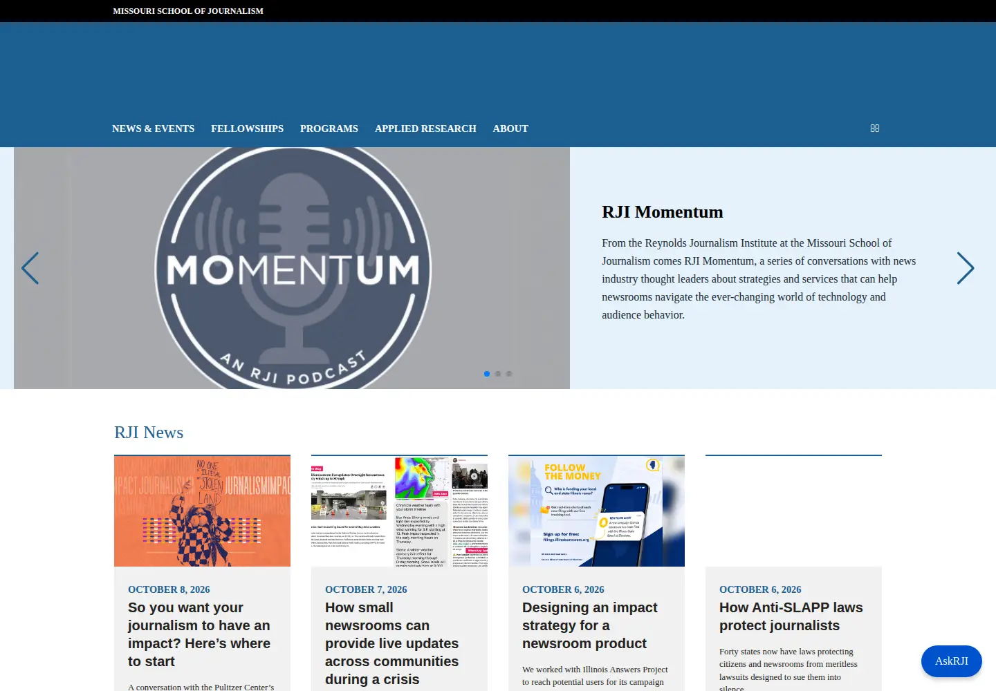 Screenshot of rjionline.org