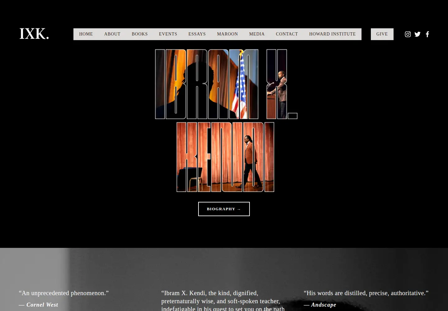Screenshot of ibramxkendi.com