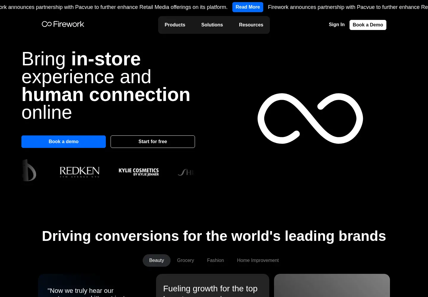 Screenshot of firework.com