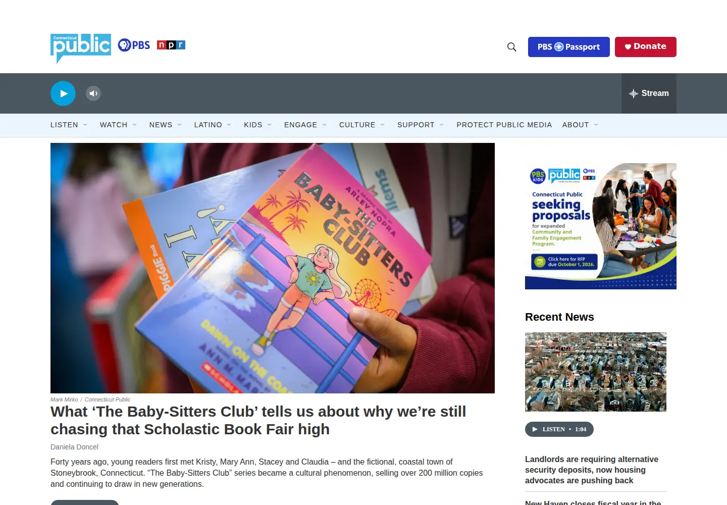 Screenshot of wnpr.org