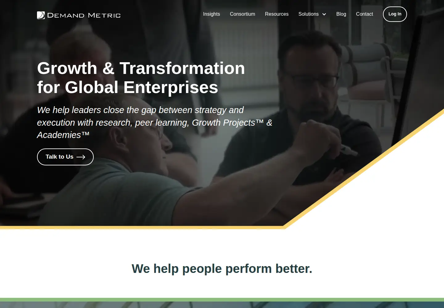 Captured homepage of demandmetric.com in the current scan