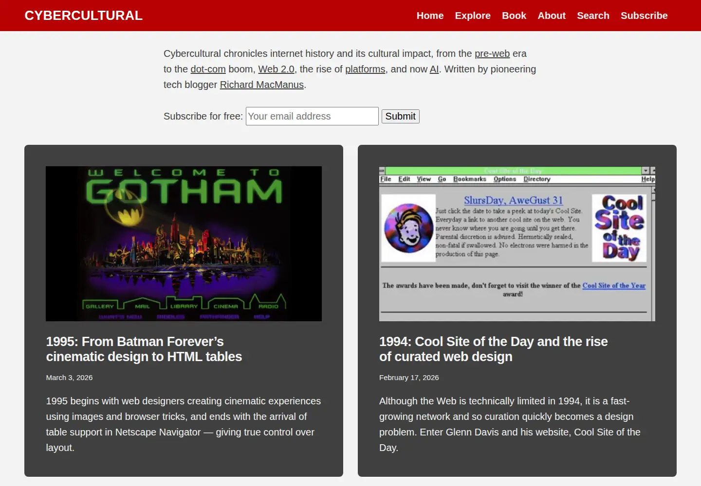 Captured homepage of cybercultural.com in the current scan