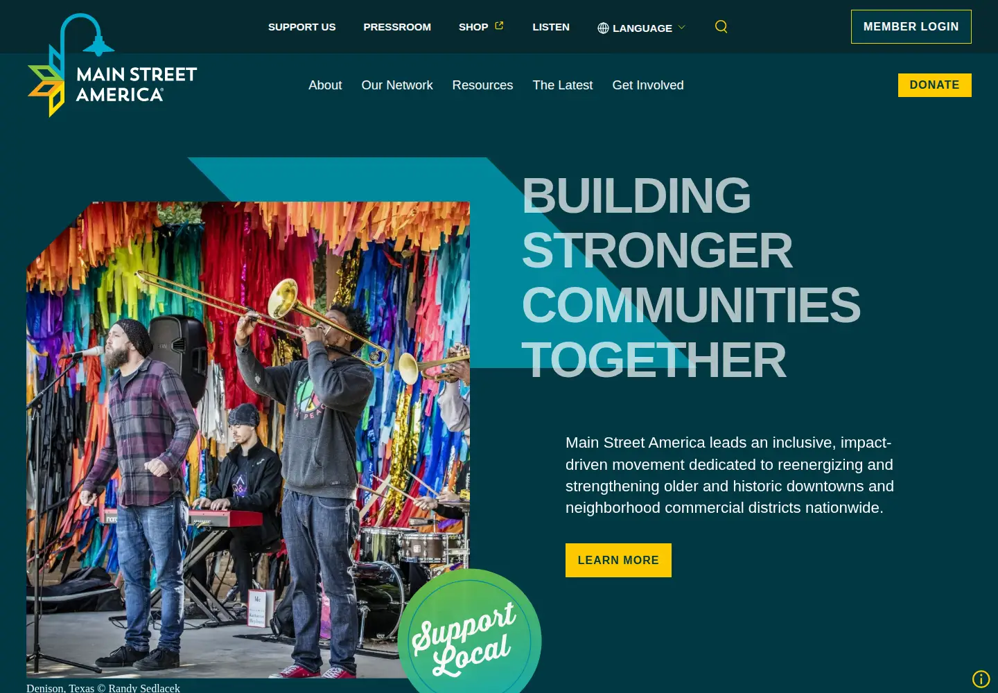 Screenshot of mainstreet.org