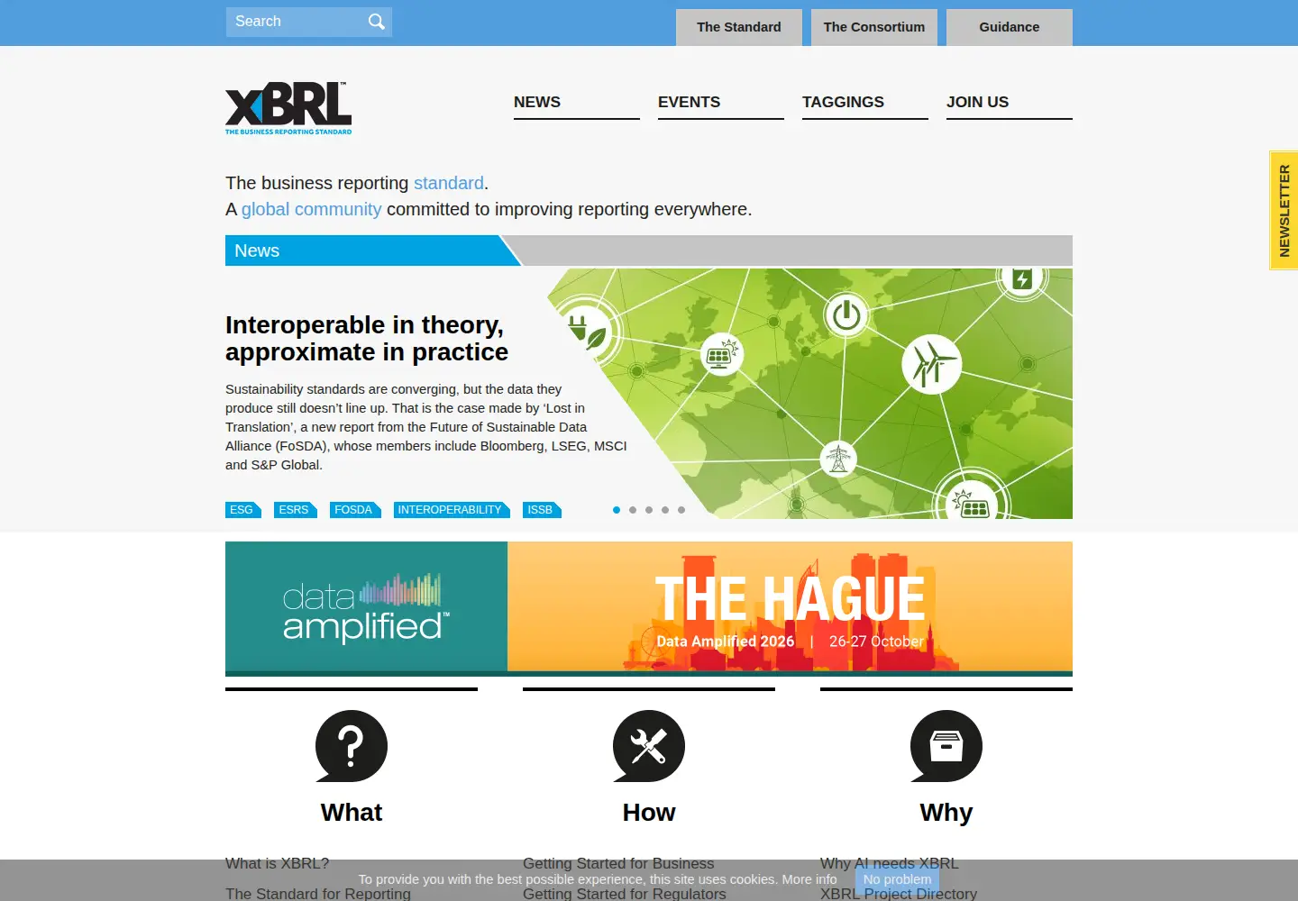 Screenshot of xbrl.org