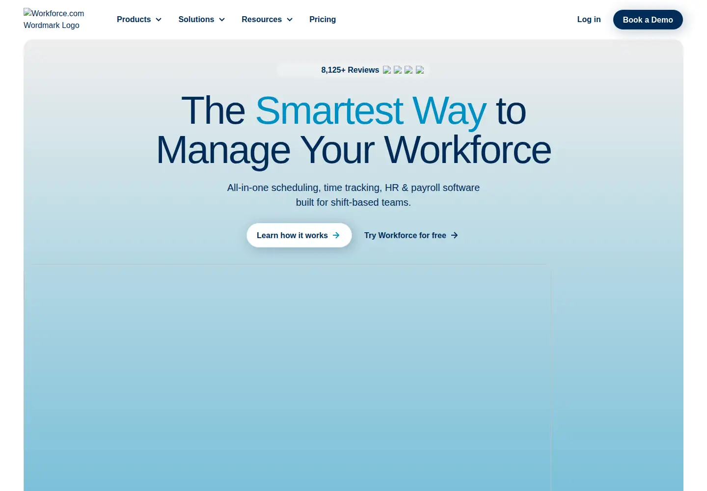 Captured homepage of workforce.com in the current scan
