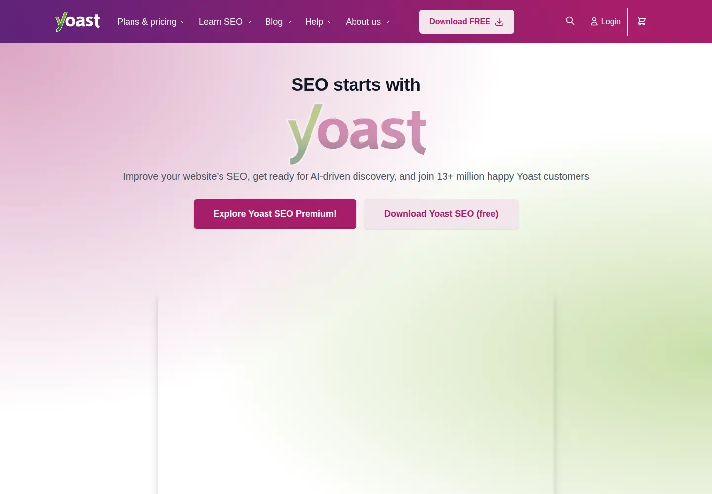 Screenshot of yoast.com