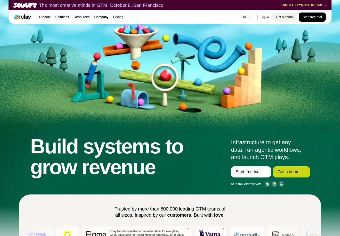 Screenshot of clay.com