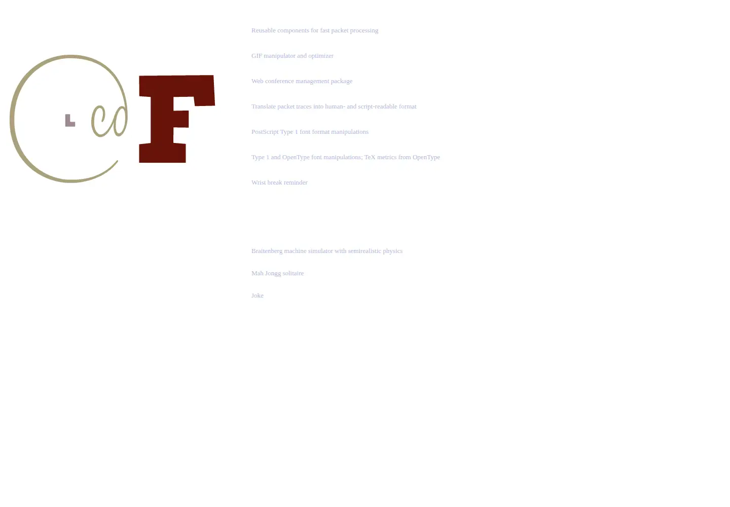 Screenshot of lcdf.org