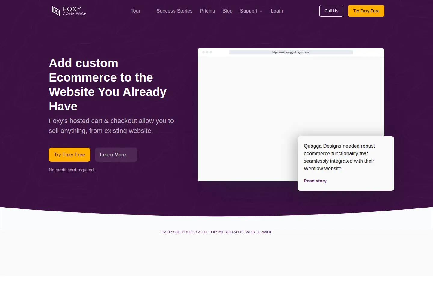Screenshot of foxycart.com