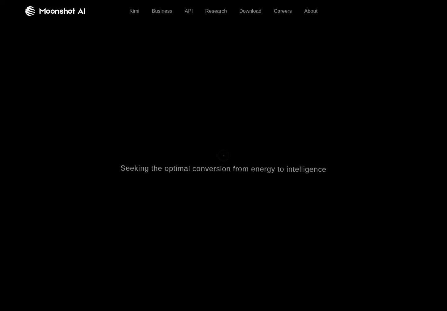 Screenshot of moonshot.ai