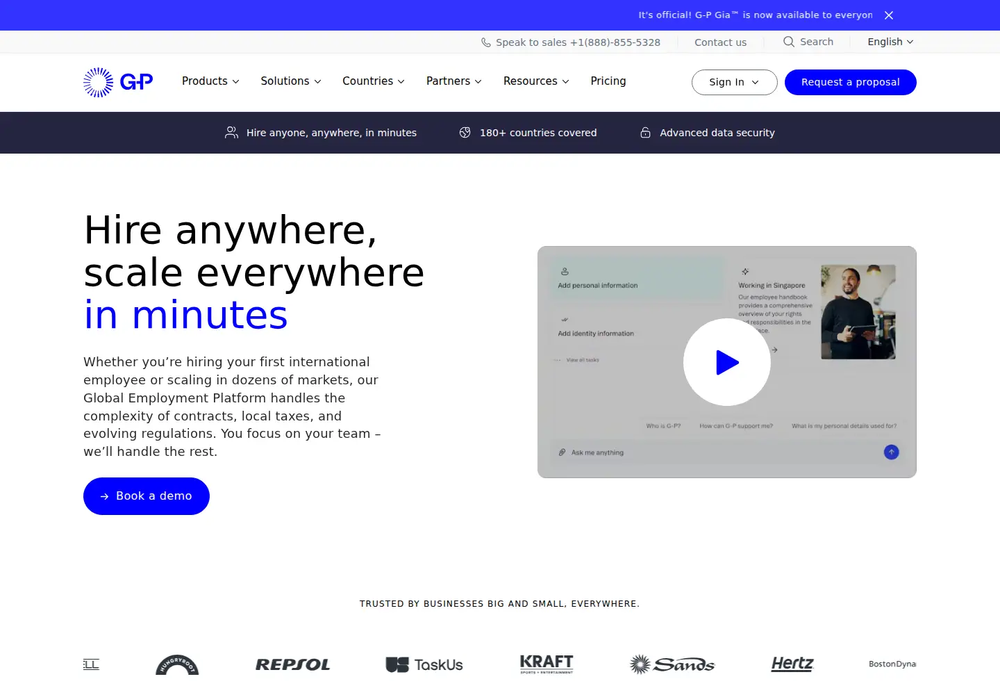 Screenshot of globalization-partners.com