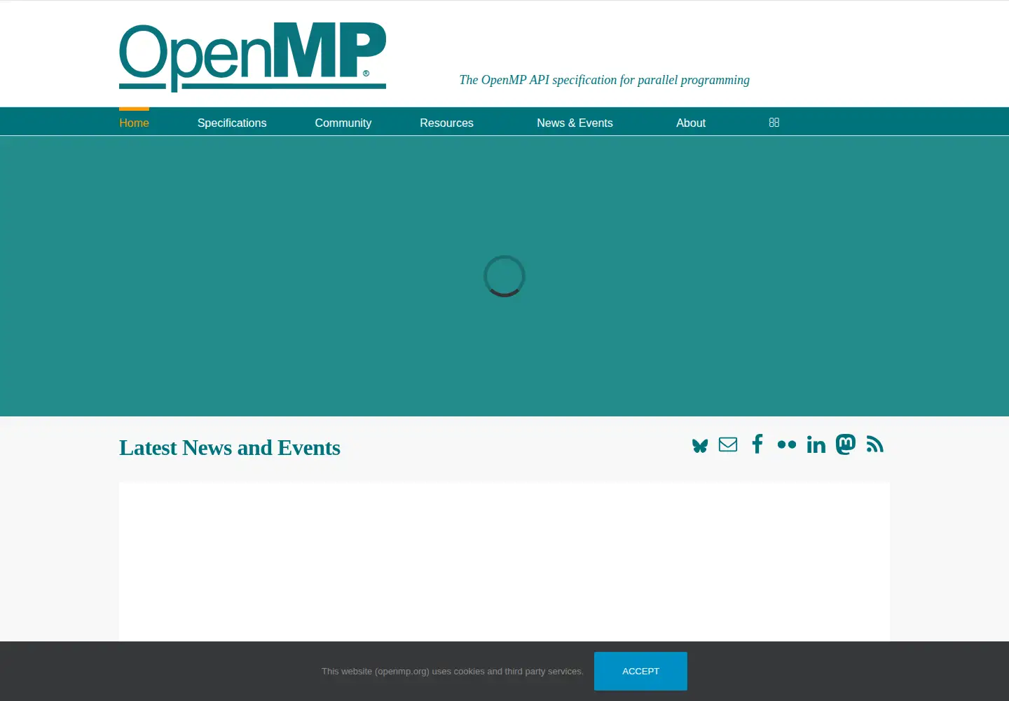 Captured homepage of openmp.org in the current scan