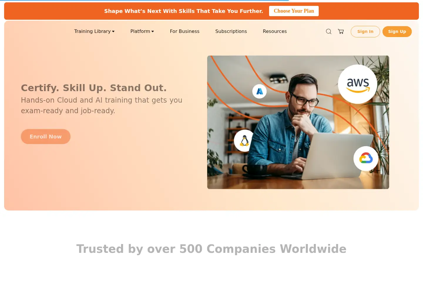 Screenshot of whizlabs.com