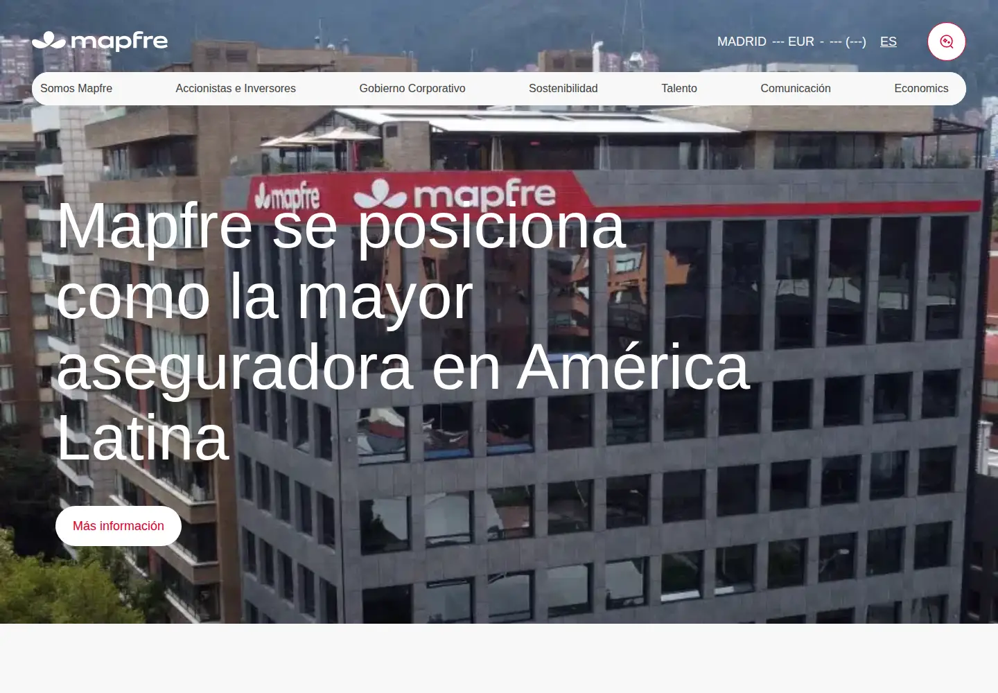 Screenshot of mapfre.com