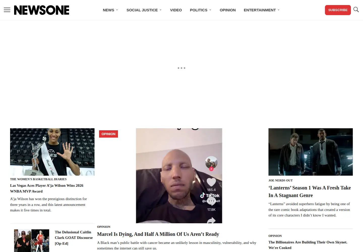 Screenshot of newsone.com
