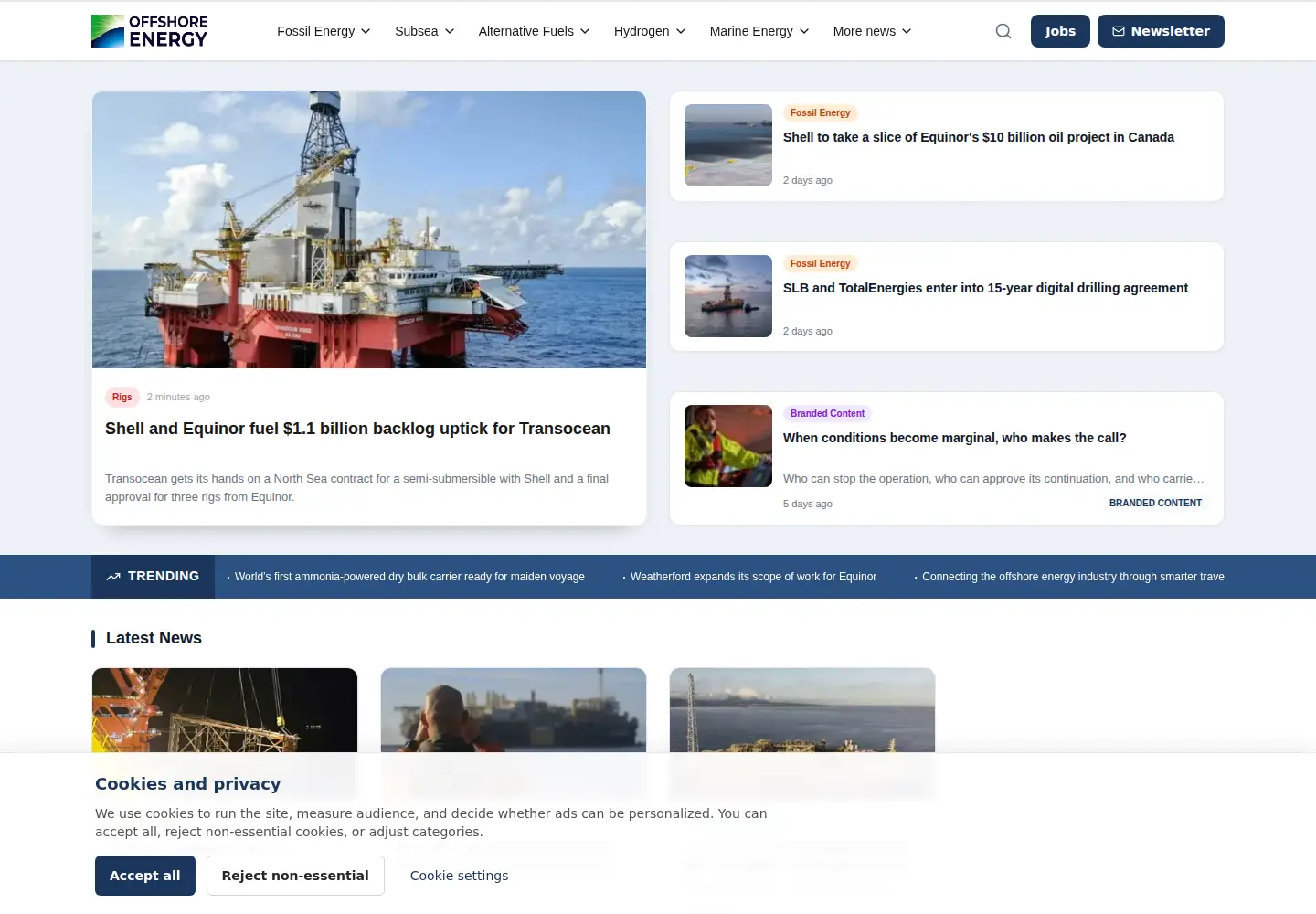 Screenshot of offshore-energy.biz