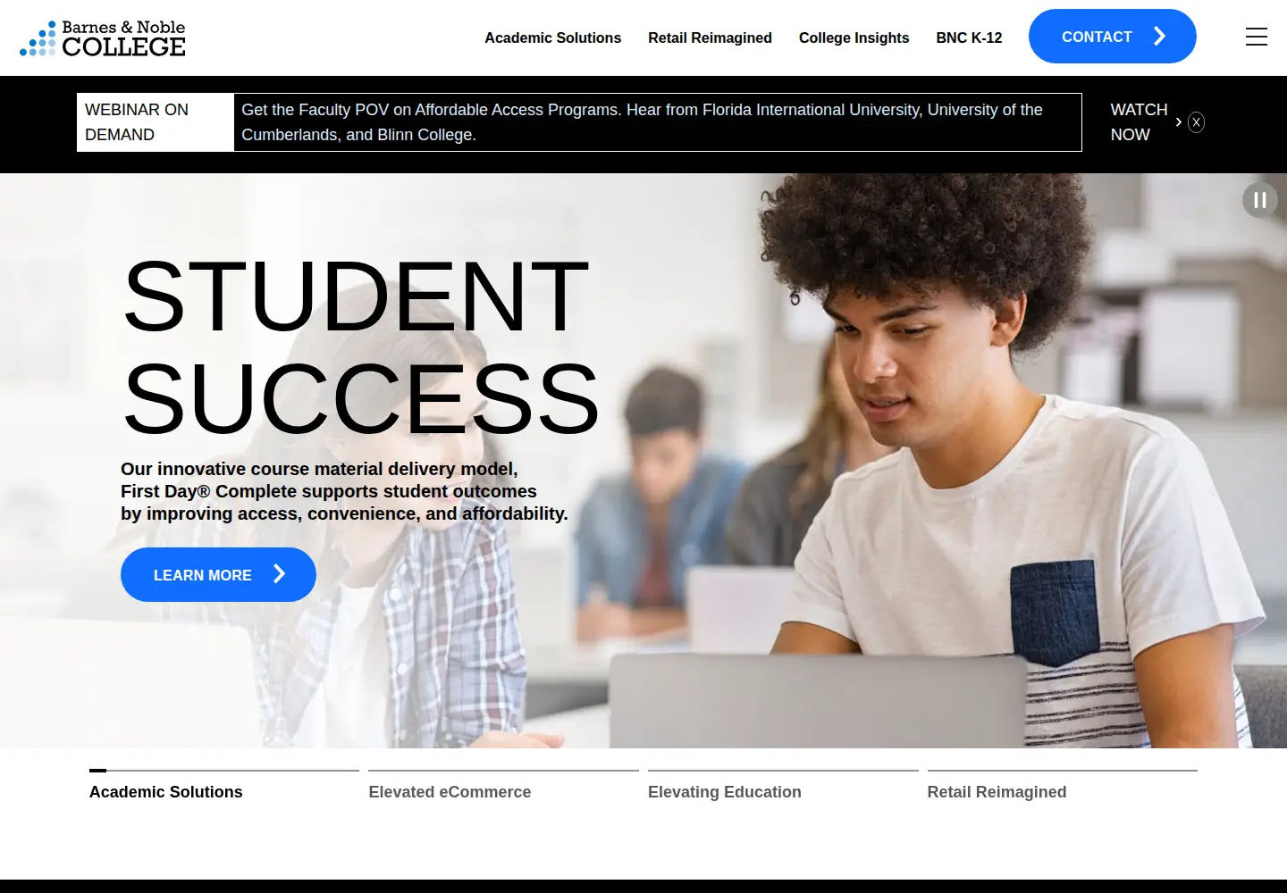 Screenshot of bncollege.com