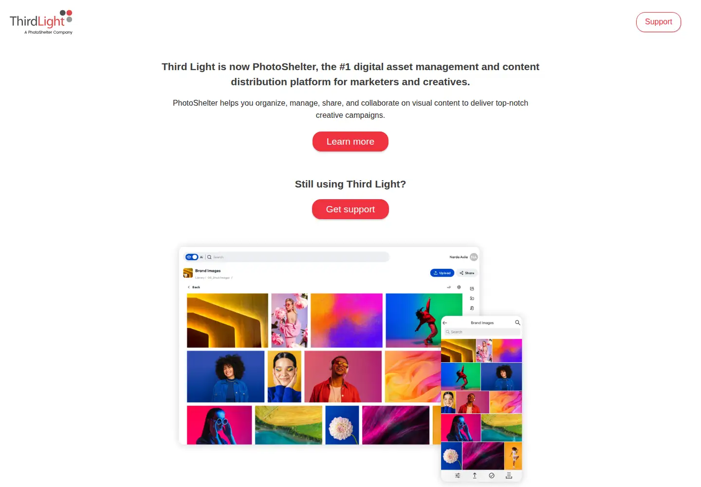 Screenshot of thirdlight.com
