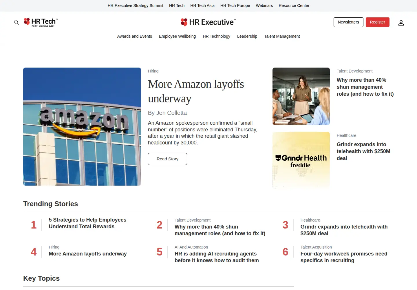 Screenshot of hrexecutive.com