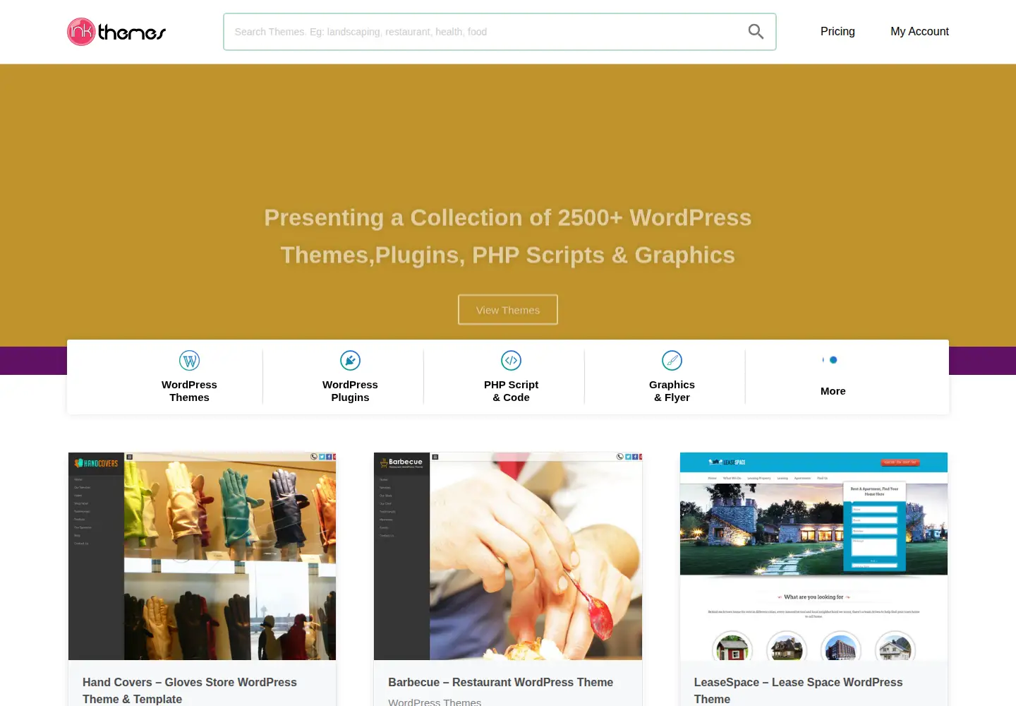Screenshot of inkthemes.com