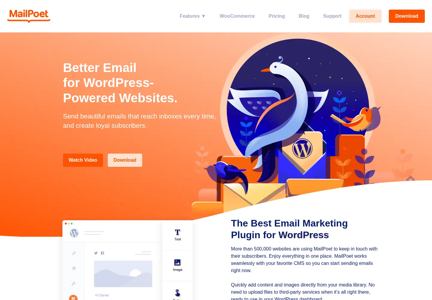 Screenshot of mailpoet.com