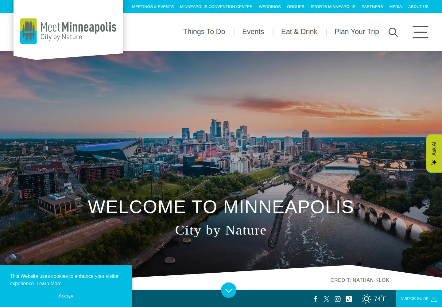 Captured homepage of minneapolis.org in the current scan