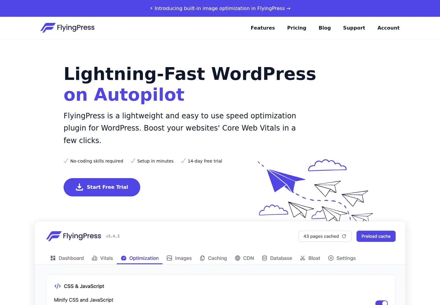 Screenshot of flyingpress.com