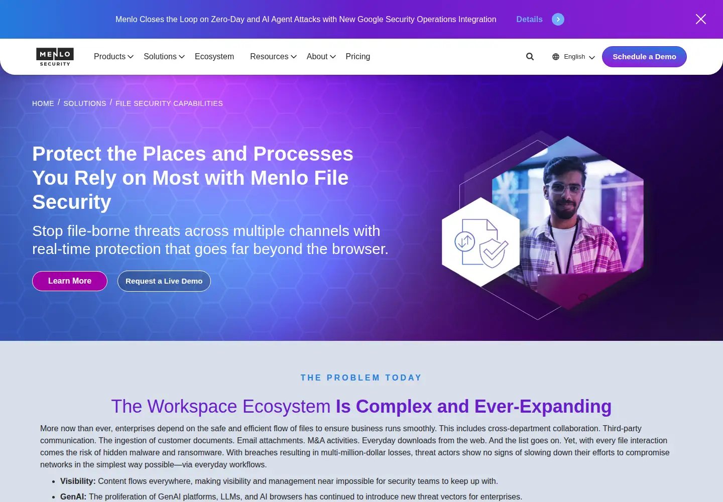Screenshot of votiro.com