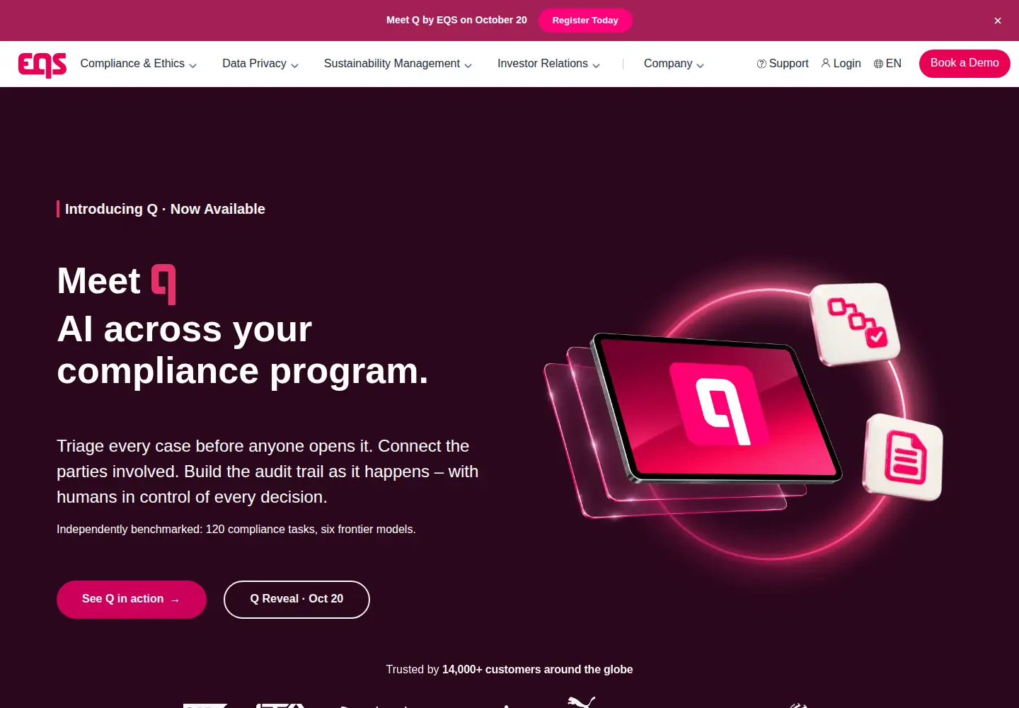 Captured homepage of eqs.com in the current scan