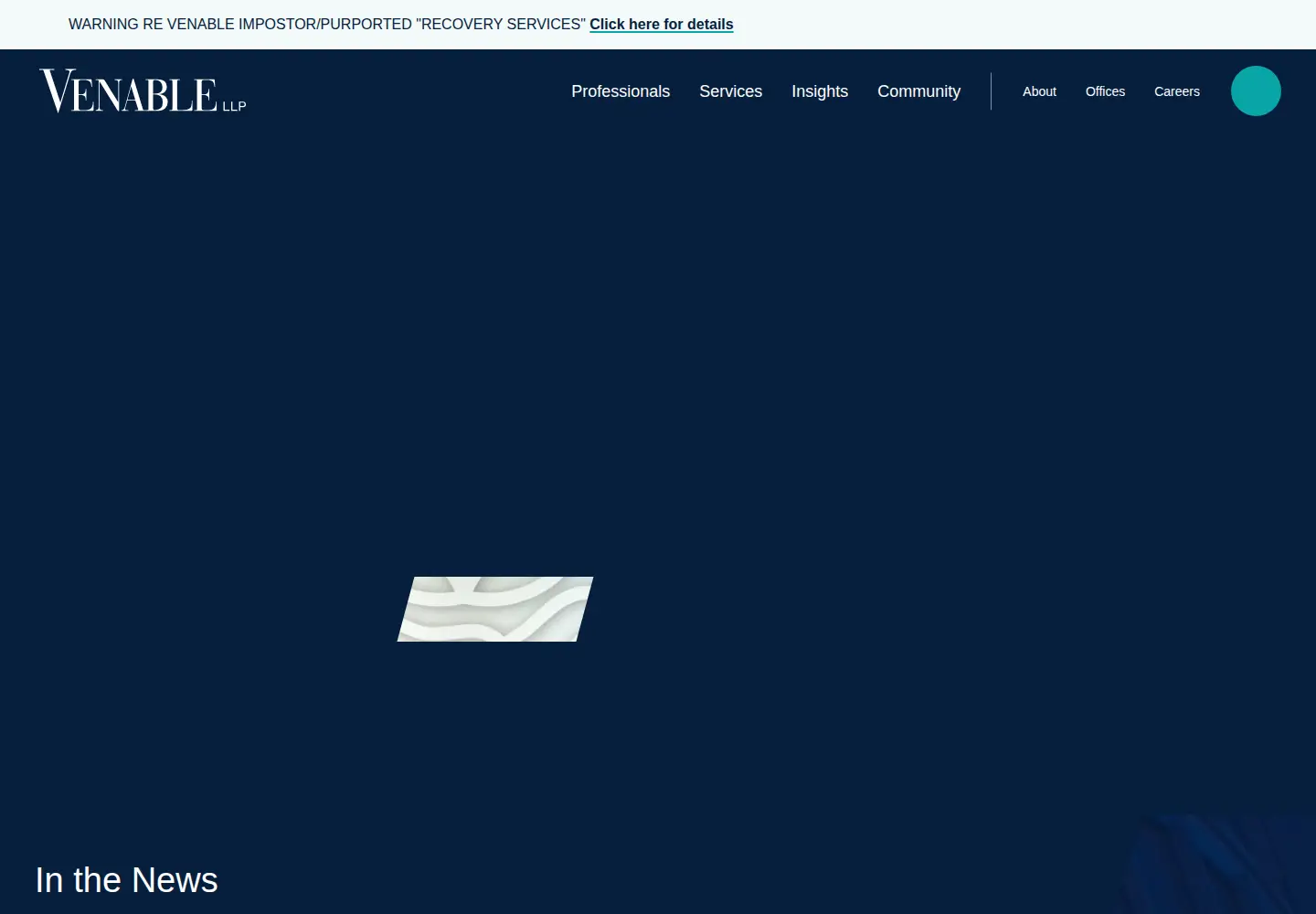 Screenshot of venable.com
