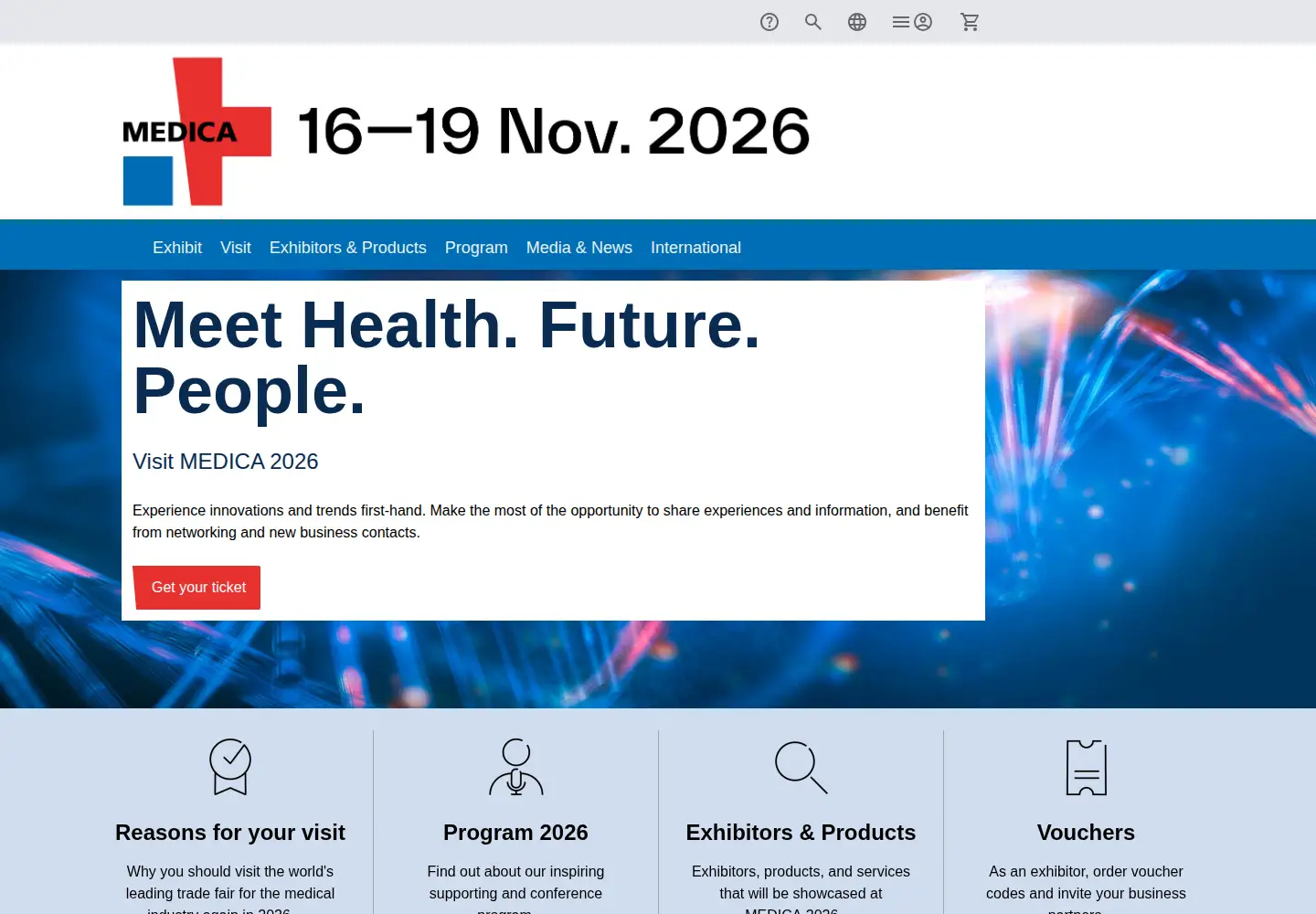 Screenshot of medica-tradefair.com