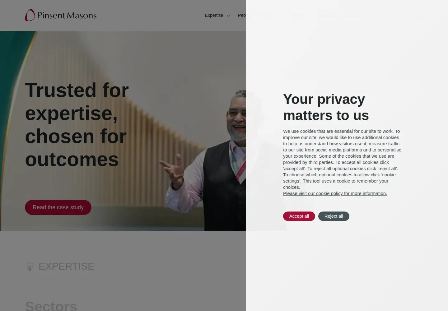 Screenshot of pinsentmasons.com