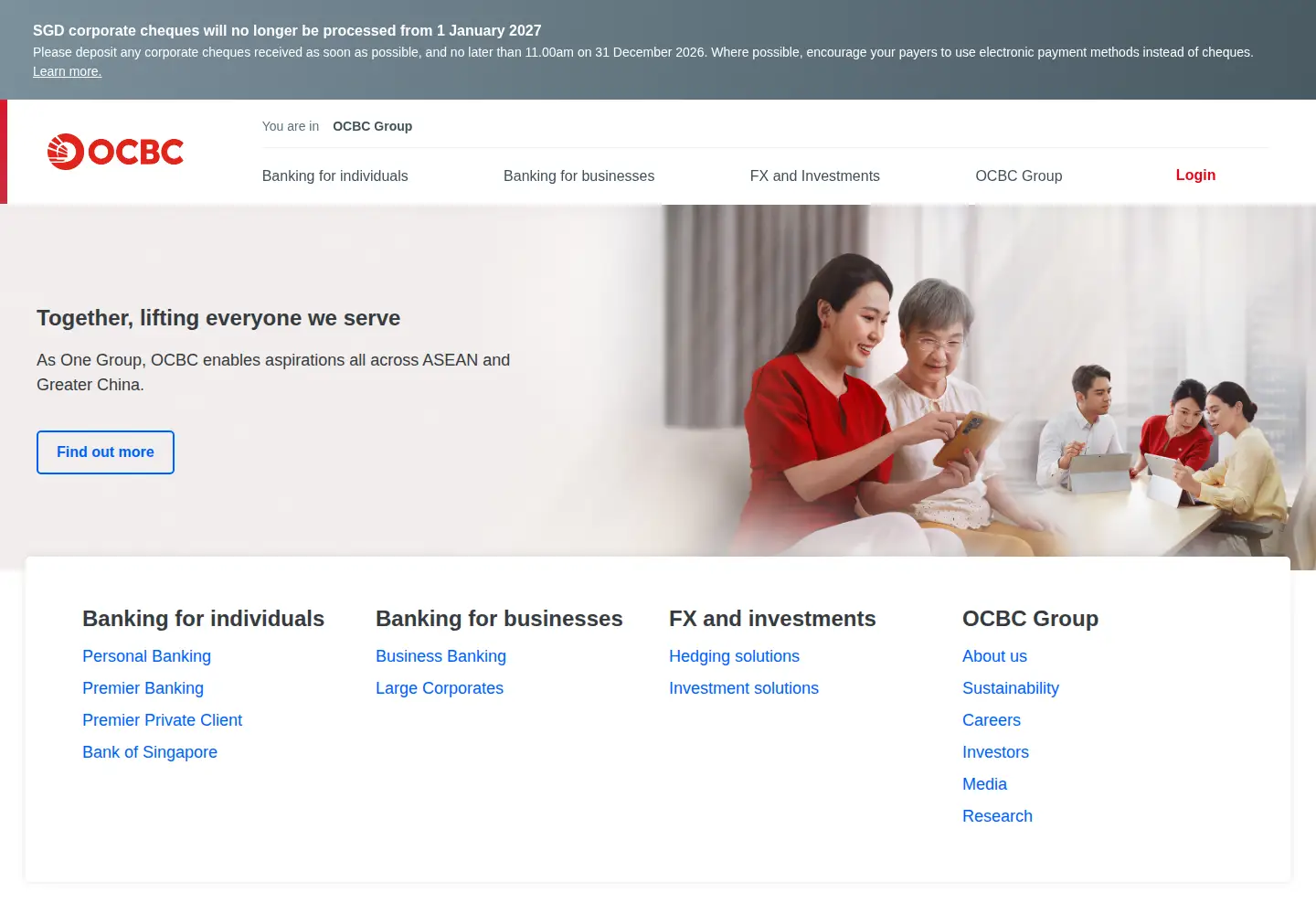 Screenshot of ocbc.com
