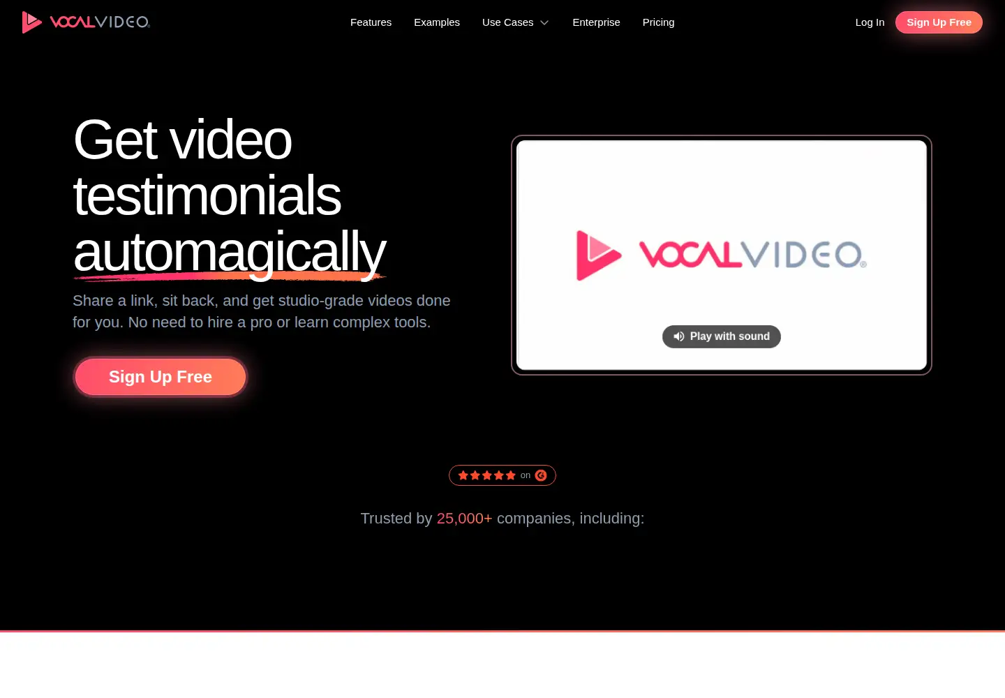 Screenshot of vocalvideo.com