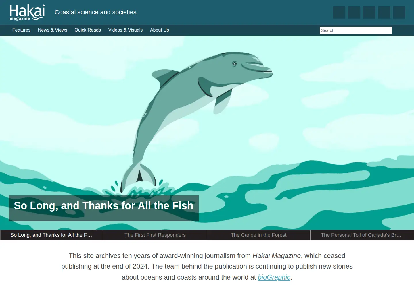 Screenshot of hakaimagazine.com