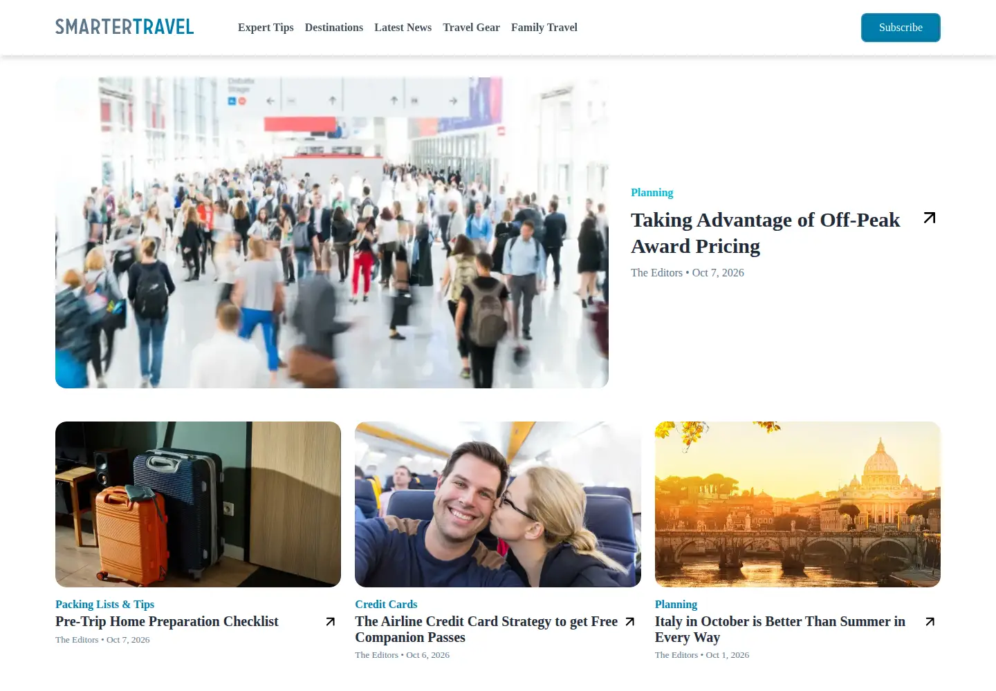 Screenshot of smartertravel.com