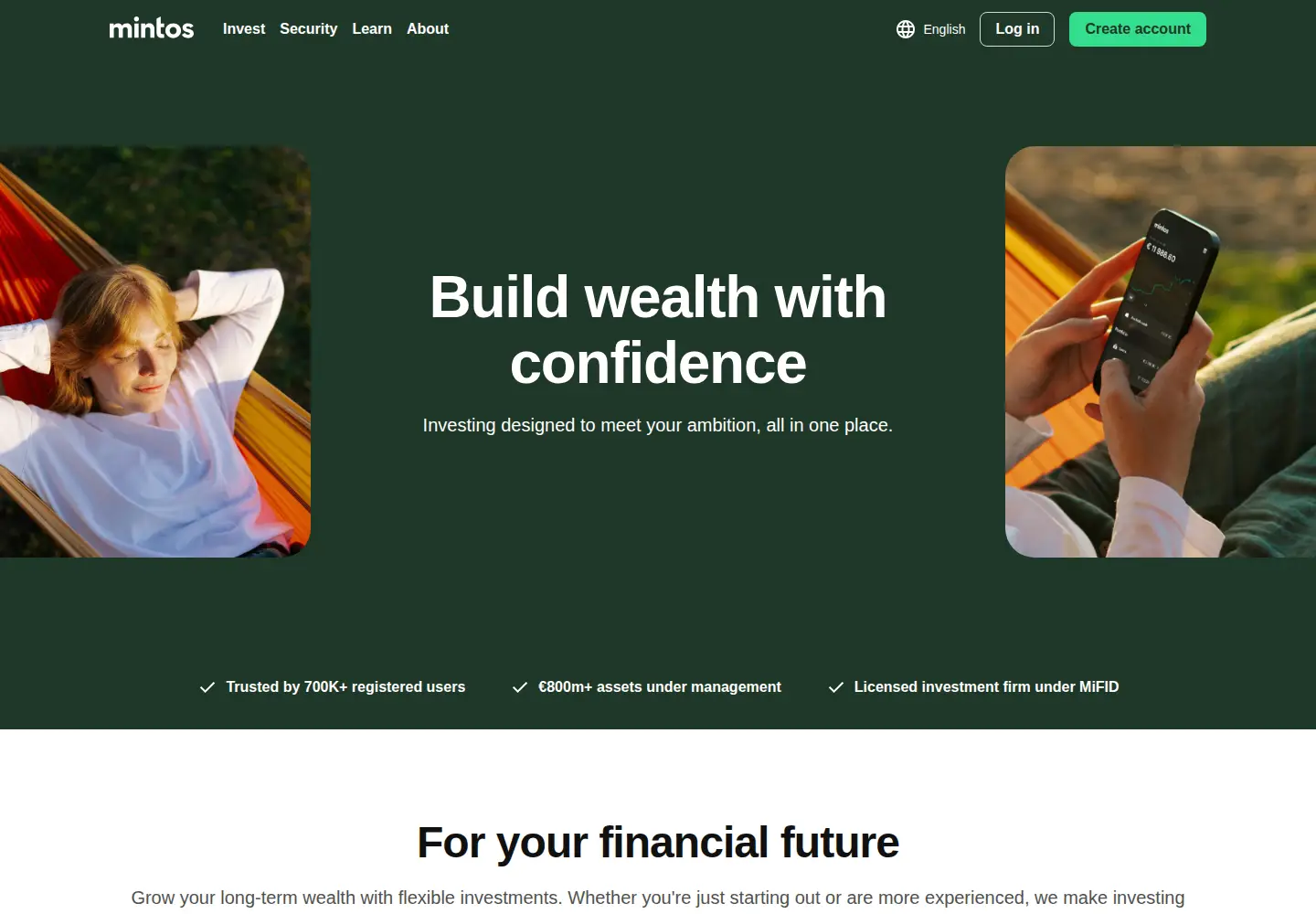 Screenshot of mintos.com
