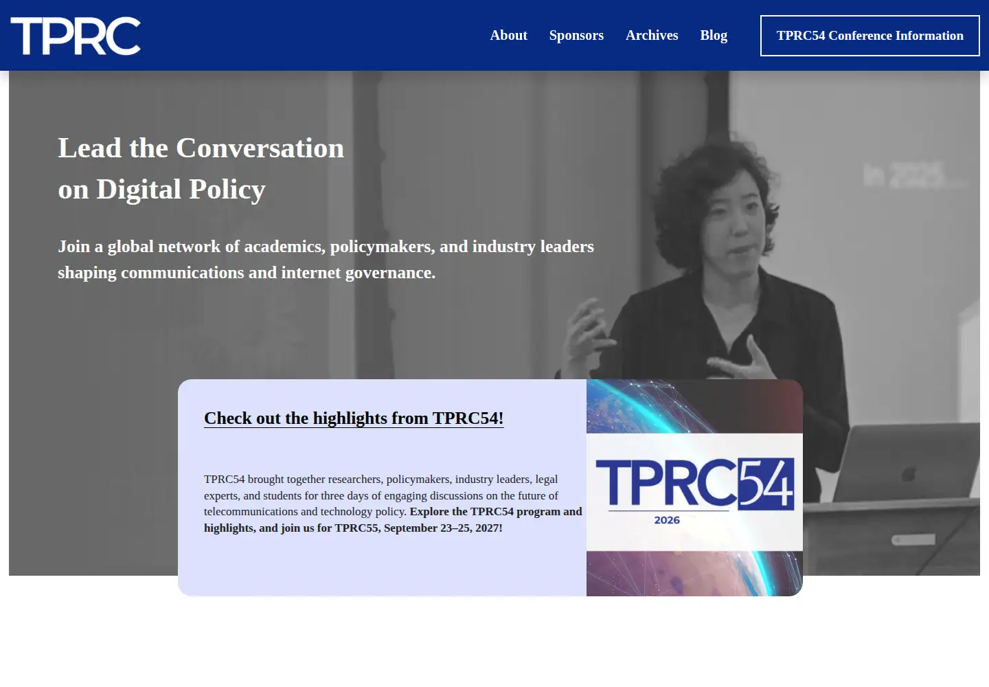 Captured homepage of tprcweb.com in the current scan