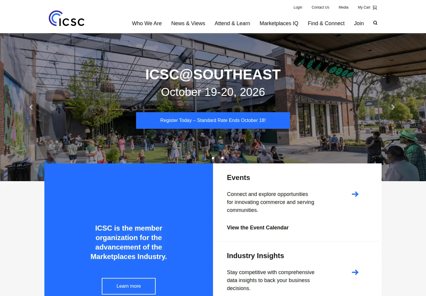 Screenshot of icsc.com