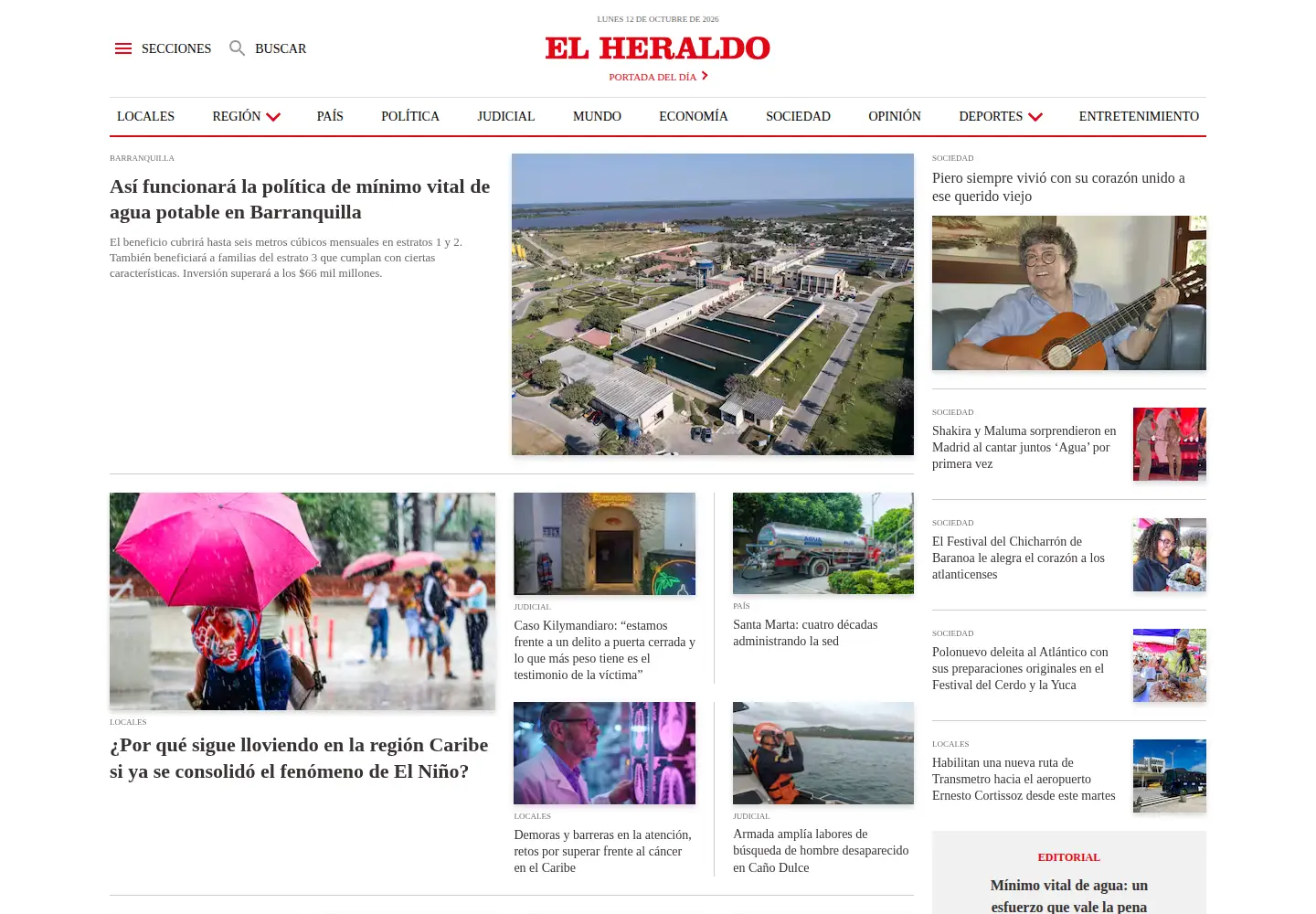 Screenshot of elheraldo.co
