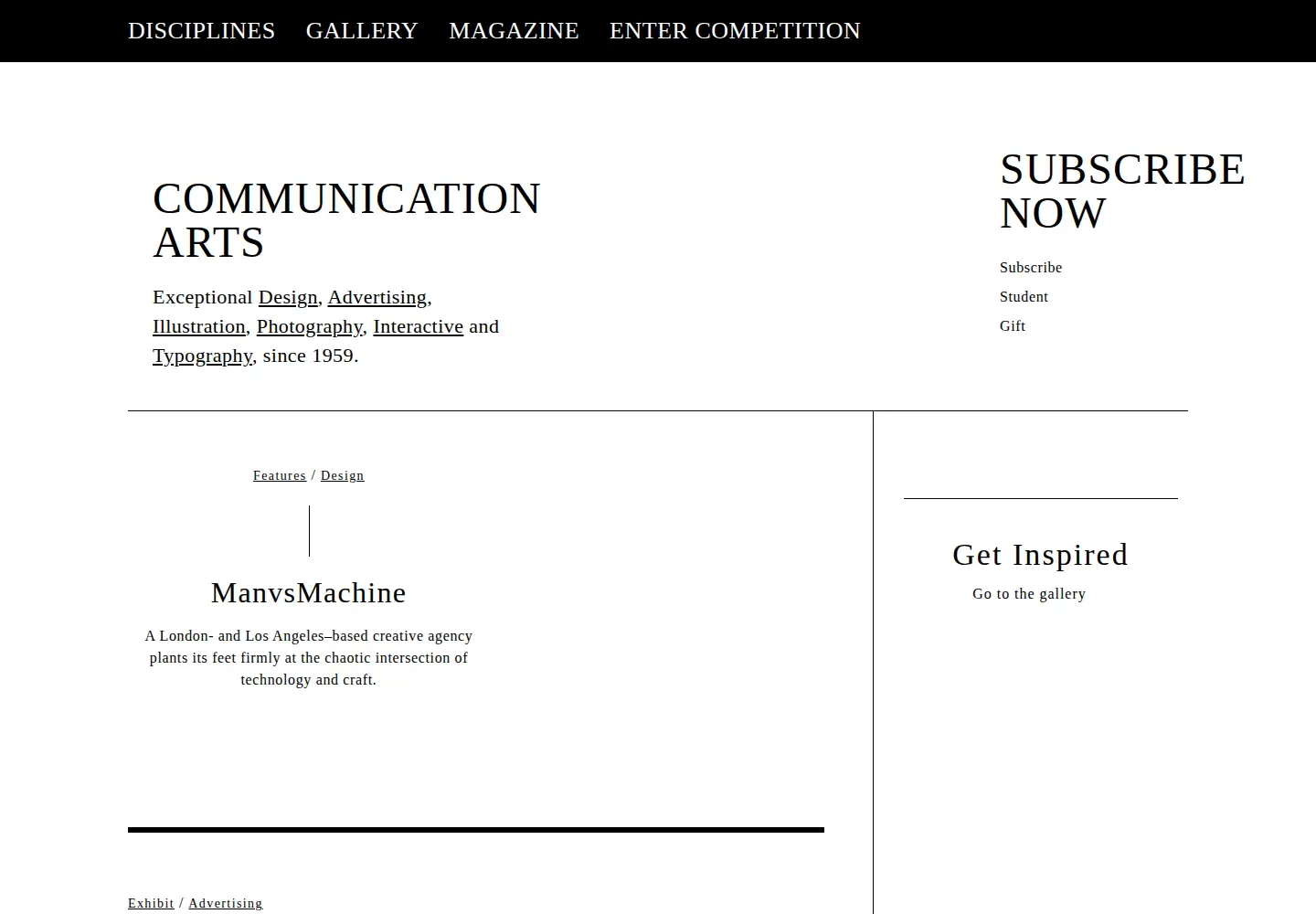 Captured homepage of commarts.com in the current scan