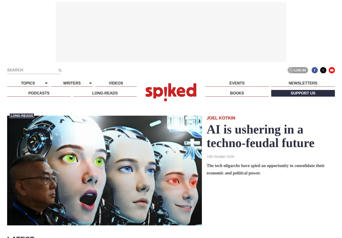 Screenshot of spiked-online.com