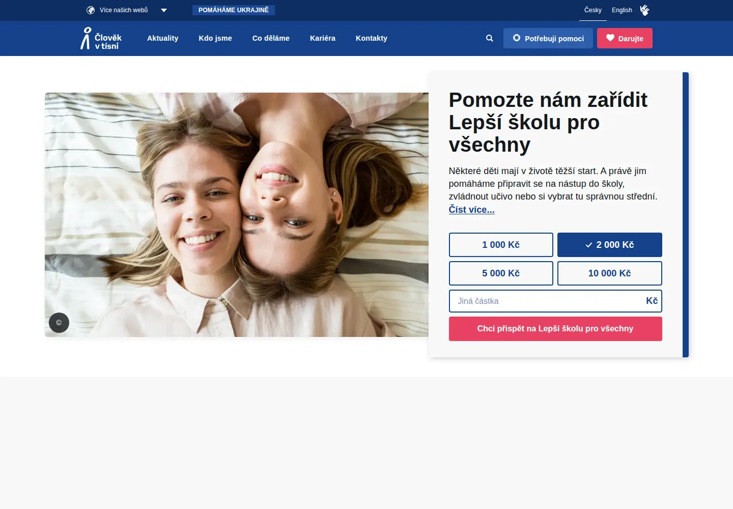 Screenshot of clovekvtisni.cz