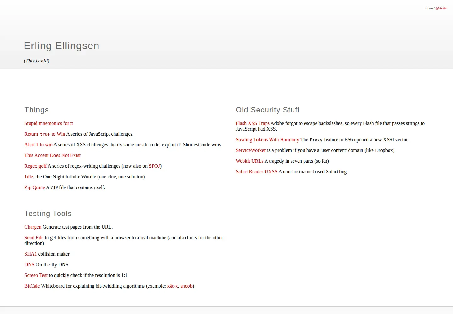 Screenshot of alf.nu
