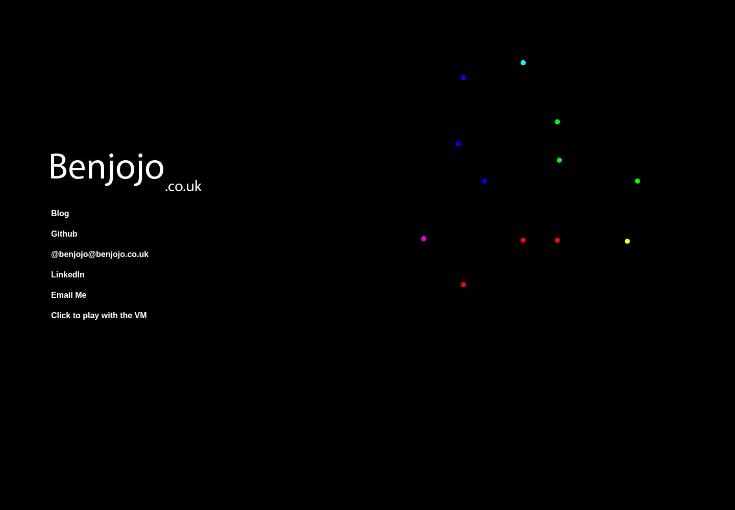 Captured homepage of benjojo.co.uk in the current scan