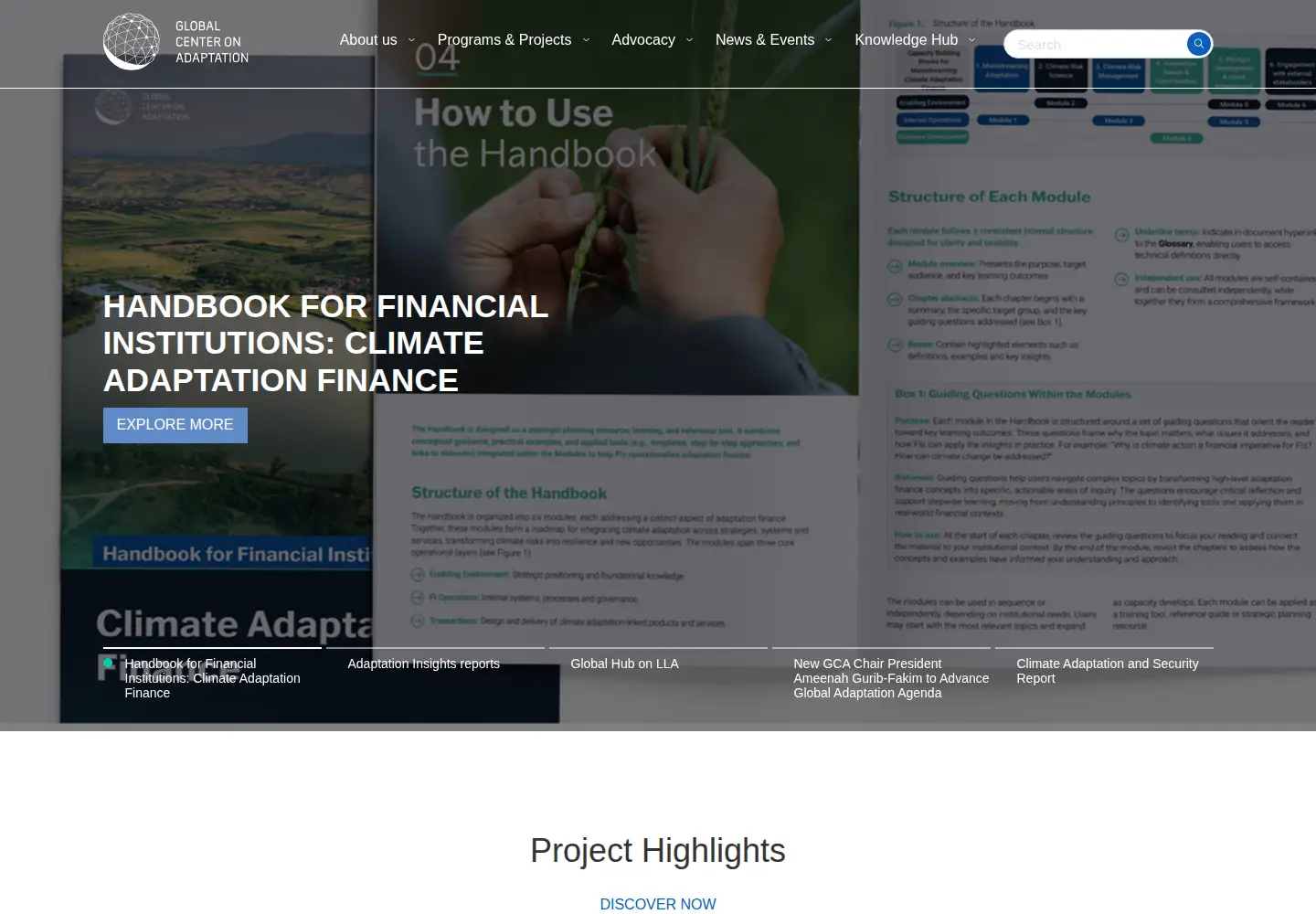 Screenshot of gca.org