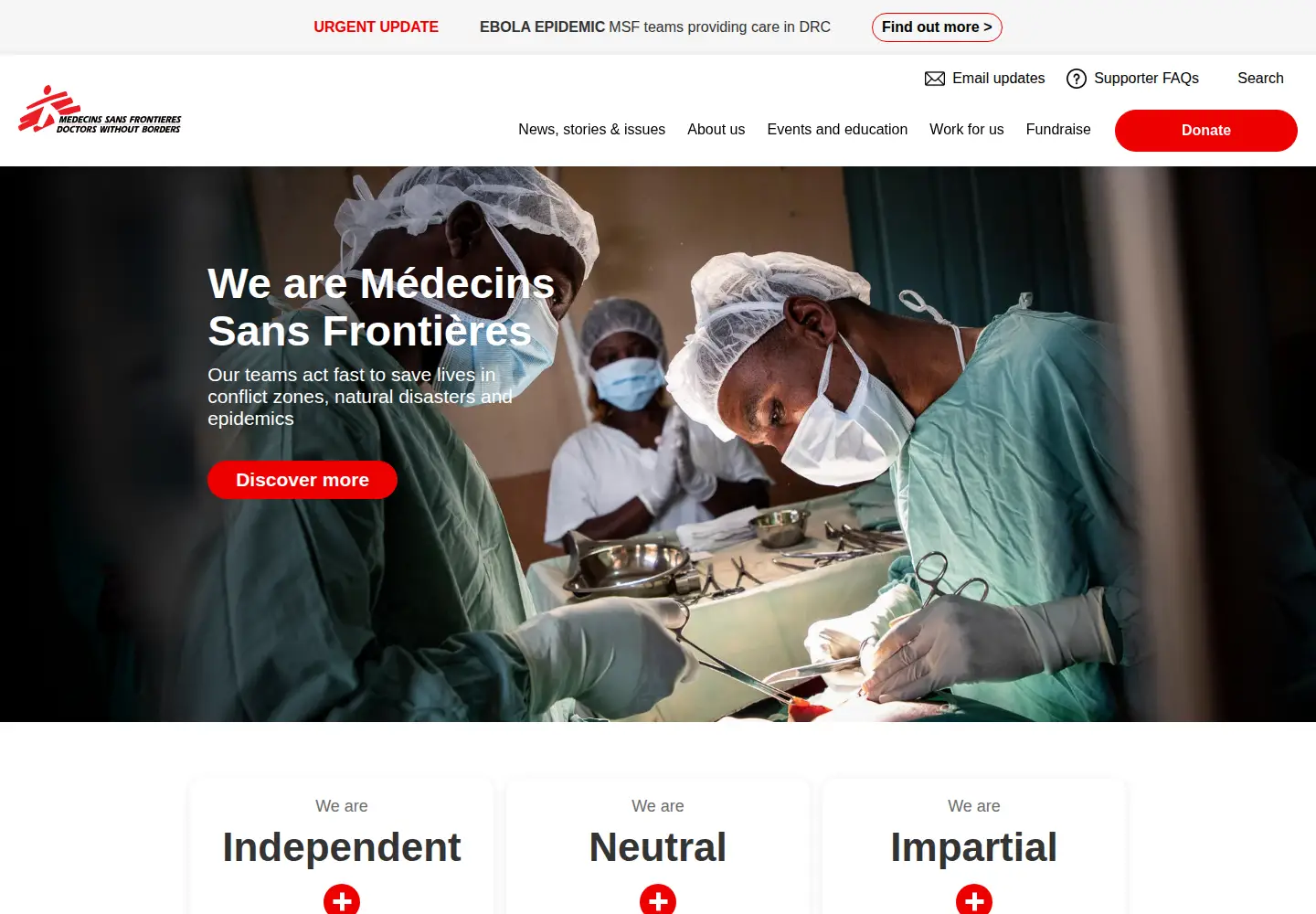 Screenshot of msf.org.uk